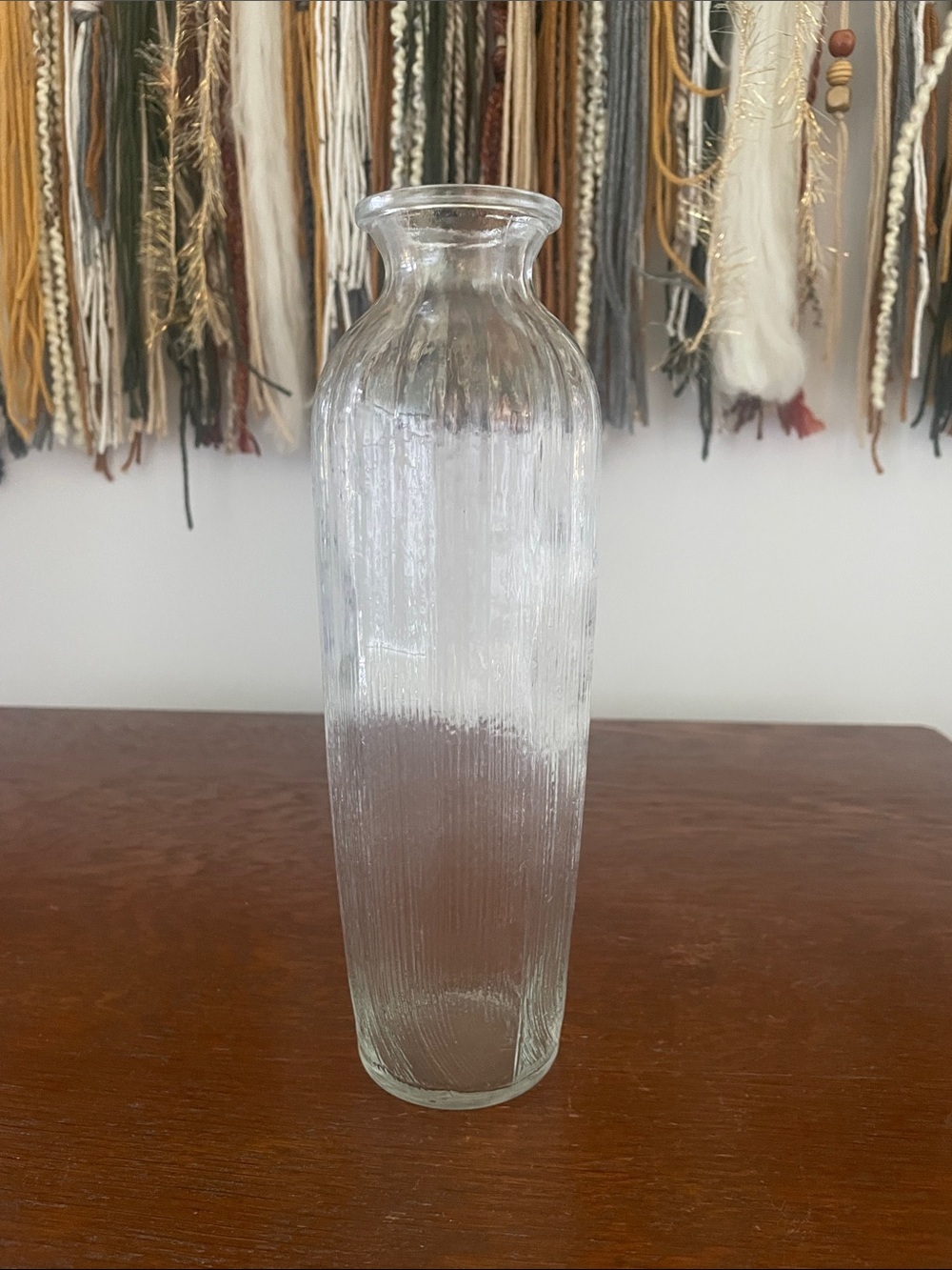 Mayfair clear ribbed bud vase